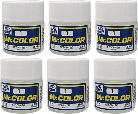 Gsi Creos Mr Color C1 White Gloss Paint 6 Pcs Set Japan Import