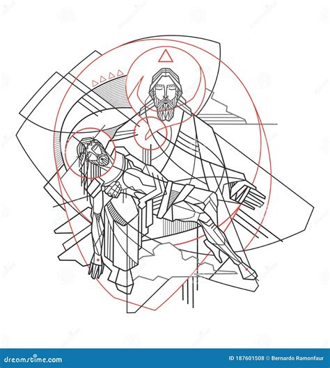 Digital Illustration Of The Holy Trinity Stock Vector Illustration Of