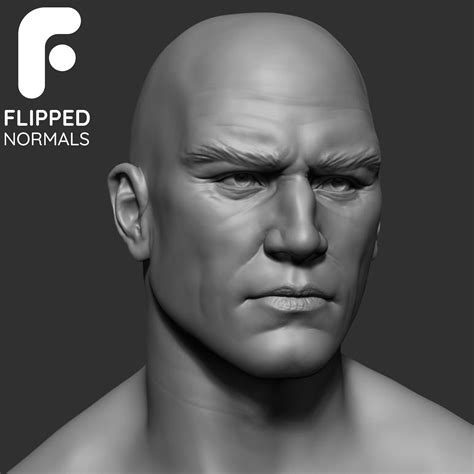 Artstation Sculpting A Realistic Male Face In Zbrush