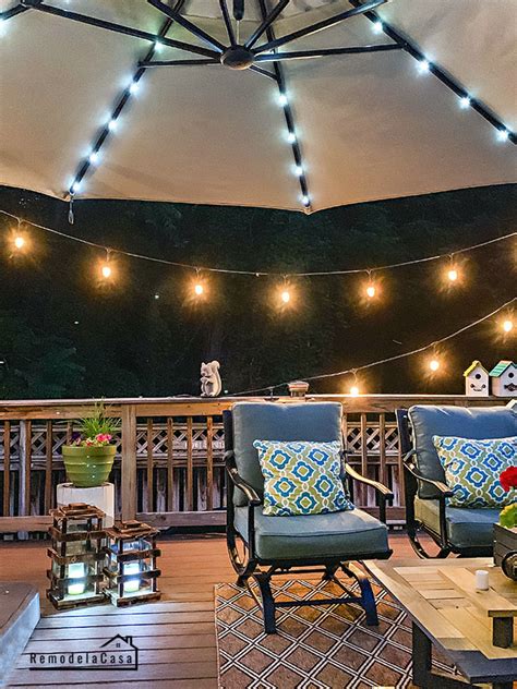 Install String Lights On Your Deck Or Patio Remodelando La Casa