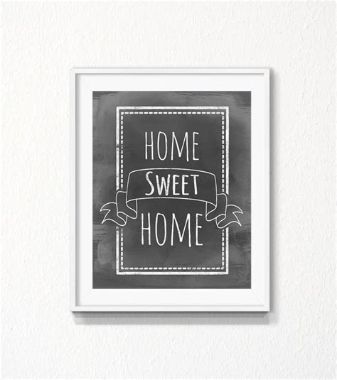 Home Sweet Home Instant Download 2sizes Chalkboard By Minimalmoon