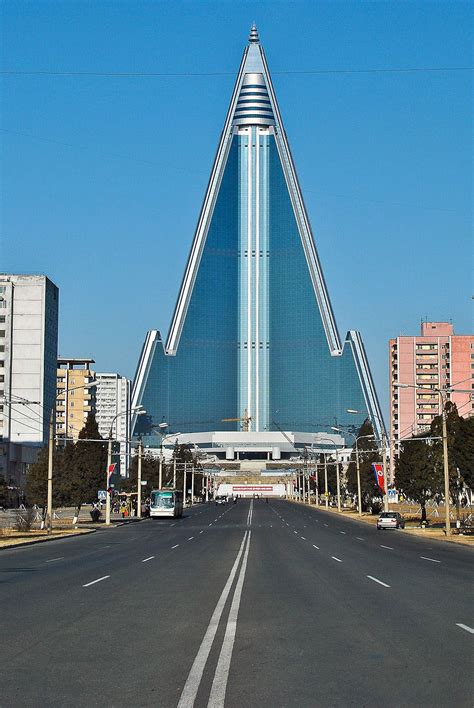 The Ryugyong Hotel Is A 105 Story Pyramid Shaped Skyscraper Under