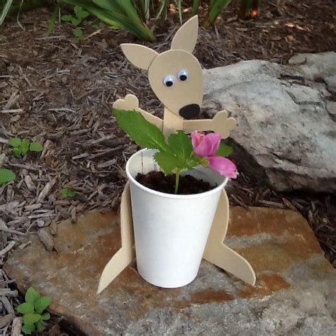 A Kangaroo Flower Pot Craft For Kids