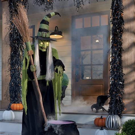Animated Wilma Witch With Broom Best 2019 Halloween Decor At Grandin