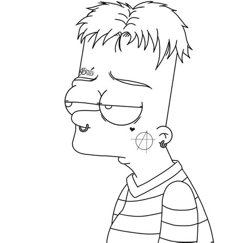 Malvorlage Bart Simpson