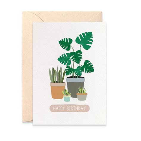 Check out our birthday cards selection for the very best in unique or custom, handmade pieces from our shops. Indoor Plants | Birthday cards for her, Birthday cards for ...