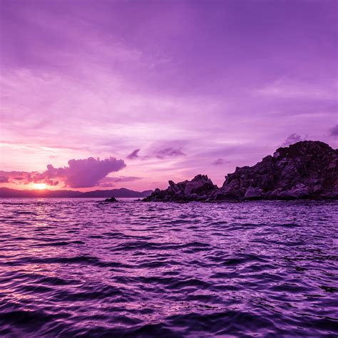 British Virgin Islands Wallpaper 4k Purple Sky Body Of Water Waves