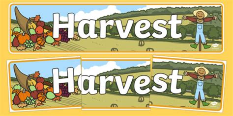 Free Harvest Display Banner Teacher Made