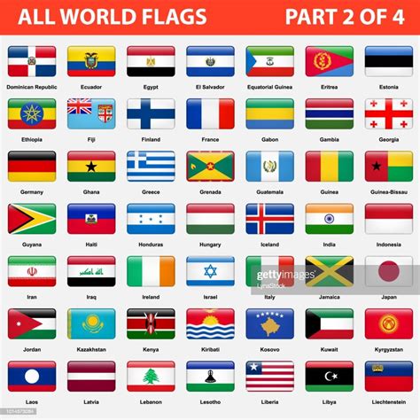 All World Flags In Alphabetical Order Part 2 Of 4 High Res Vector