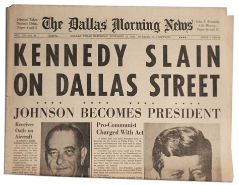 Lot Detail Jfk Assassination Dallas Newspaper 23 November 1963