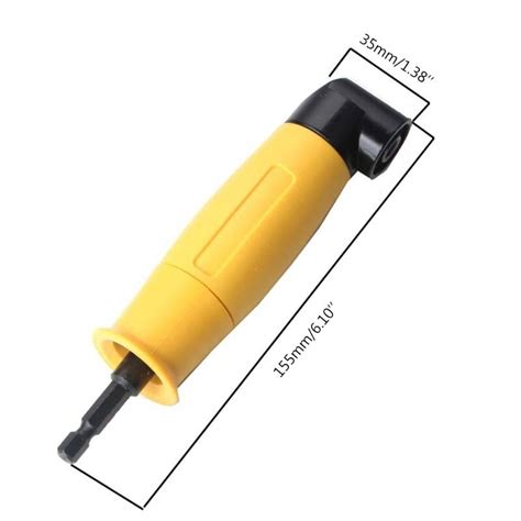 90 Degree Drill Bit Adapter Right Angle Screwdriver Driver Reversible