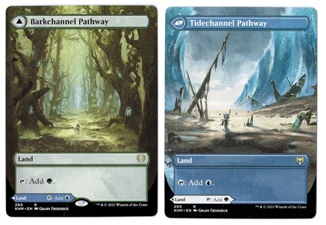 Pathways Dual Faced Borderless 10 Card Lands Set From Kaldheim And