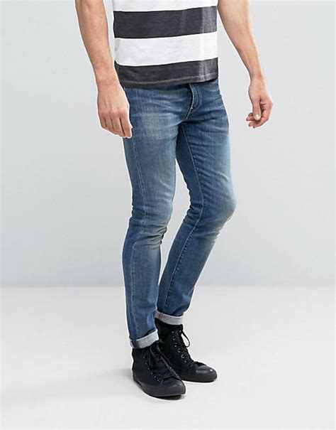levi s 519 extreme skinny fit jeans wilderness blue wash asos