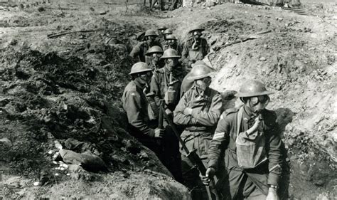 World War 1 Soldiers In Trenches With Gas Masks
