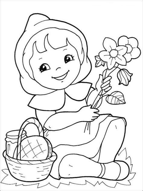 Little Red Riding Hood coloring pages. Free Printable Little Red Riding