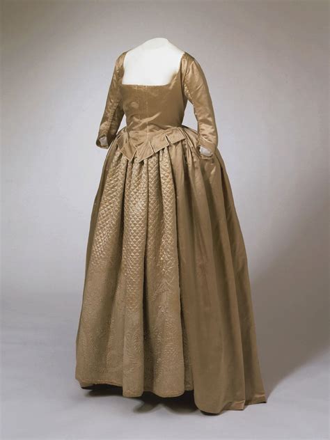 1790s Quaker Womans Dress Open Robe 18th Century Dress 18th