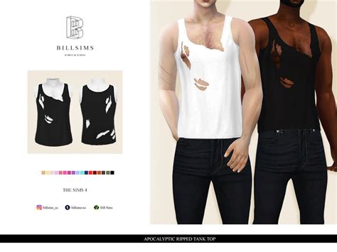 The Sims Resource Apocalyptic Ripped Tank Top
