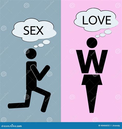 Man And Woman Thinking About Love And Sex Stock Vector Illustration Of Illustration Woman