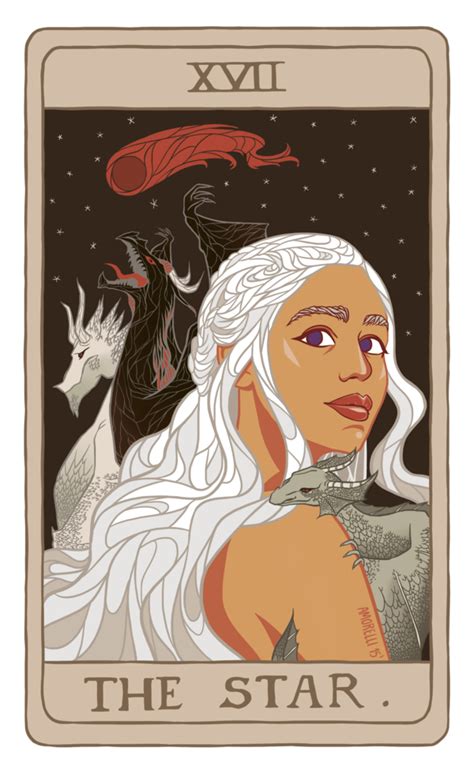 XVII | The Star | Daenerys Targaryen | Game of thrones art, Game of thrones cards, Game of trones