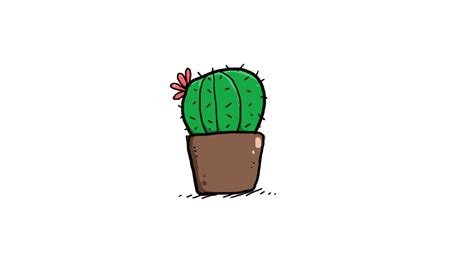 How to draw colouring easy cactus tree drawing. LIFE #04 How to draw a cactus in a pot Doodle art - YouTube