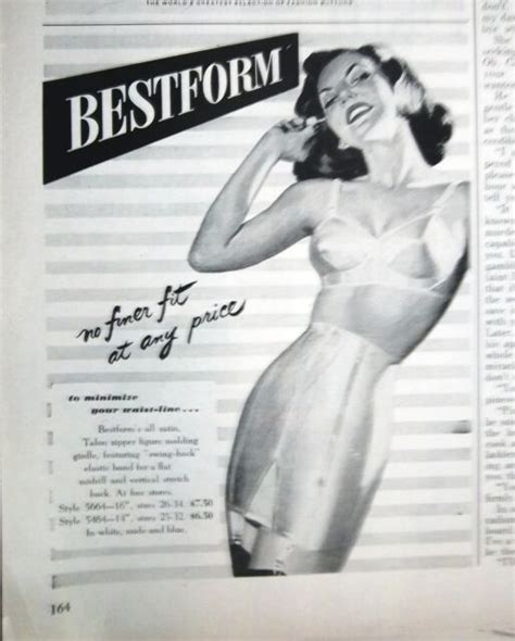 1948 Bestform Womens Girdle Bra No Finer Fit Ad Ebay