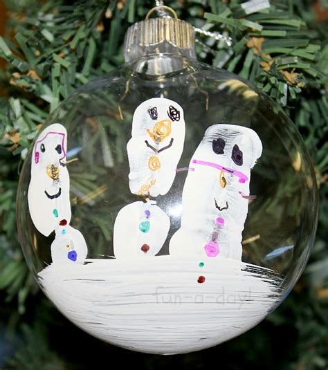 This Snowman Fingerprint Ornament Is A Sweet Keepsake Christmas
