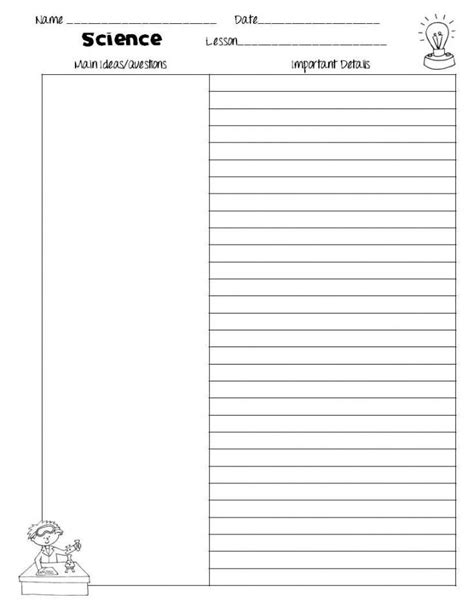 Sample Of Sample The Idea Backpack Cornell Notes Templates For Science