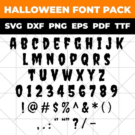 Halloween Font Svg Spooky Font Svg Horror Font Svg Dxf Etsy