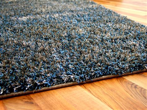 Bestellen sie ihren shaggy teppich günstig & versandkostenfrei. Hochflor Shaggy Teppich Luxus Feeling Mix Blau Gold in 24 ...