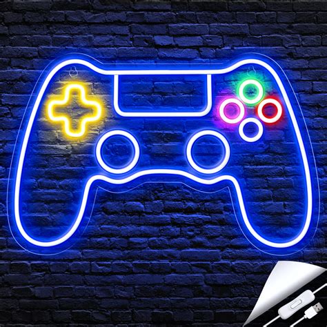 Kavaas Gamer Neon Sign Game Controller Neon Sign For Gamer Room Decor