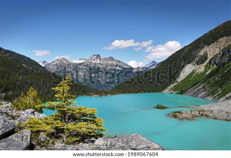 Beautiful Glacial Lake Canada Turquoise Joffre Stock Photo Edit Now