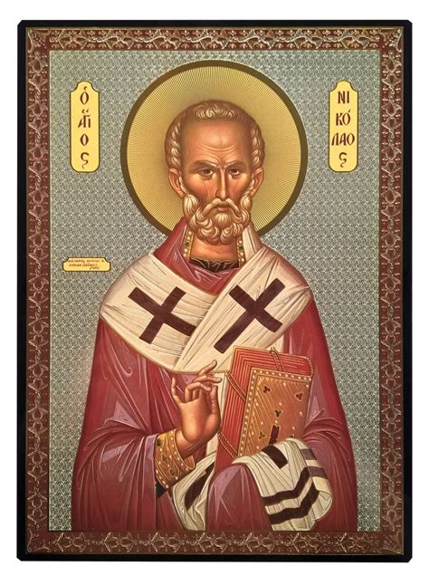 Saint Nicholas Archbishop Of Myra In Lycia Byzantine Icon Etsy