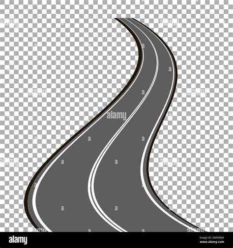 Winding Road Isolated Highway Vector Illustration Stock Vector Image