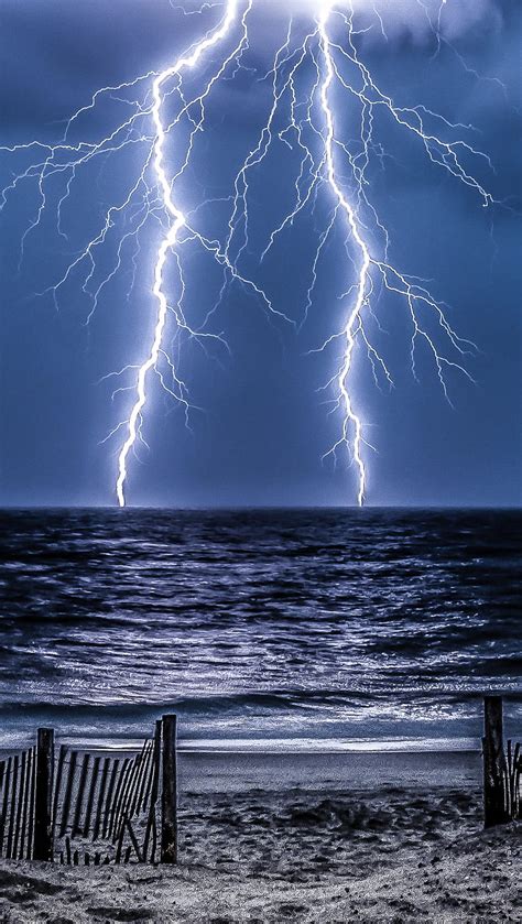 Lightning Lightning Nature Sea Sky Hd Mobile Wallpaper Peakpx