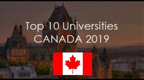 Top 10 Universities In Canada 20192020 With World Rankings Youtube
