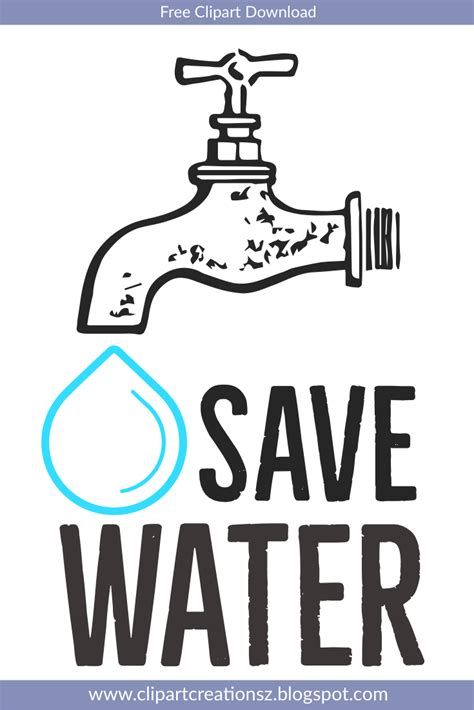 Clipart Creationz Save Water Free Poster Clipart 5