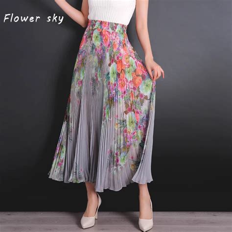 Casual Accordion Pleated Skirts Womens Spring Summer 2018 New Fashion