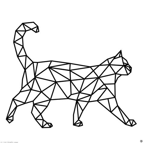 Geometric Cat Geometric Drawing Geometric Shapes Cat Decal Wall