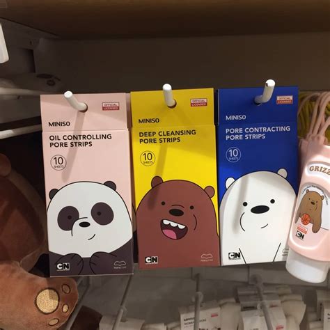 As shown (video in highlight story). REVIEW: MINISO / WE BARE BEARS COLLECTION / Pore Strip