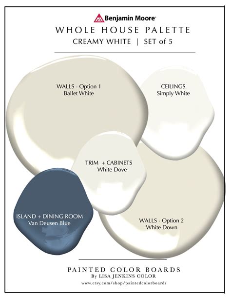 Creamy White Whole House Palette 18x12 Painted Color Etsy Canada