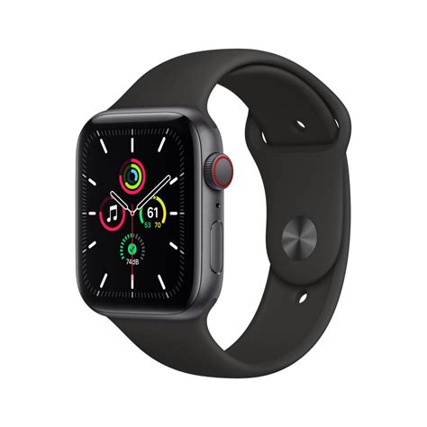 Myer2lla 382 Apple Watch Se Gps Cellular 44mm Space Gray Aluminum Case With Black