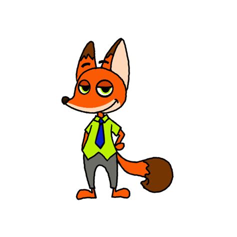 How To Draw Nick Wilde From Zootopia Step By Step Easy Drawing Guides