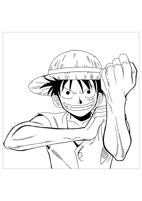 Awsome Luffy Coloring Page Anime Coloring Pages