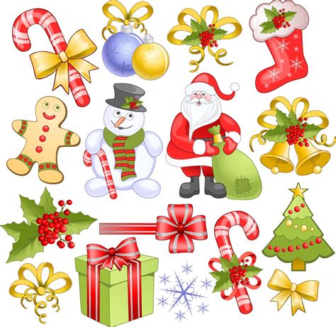 Christmas Elements Set Vector Free Vector Graphics All Free Web
