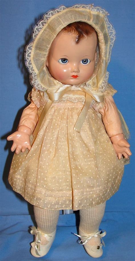 Effanbee Composition And Cloth Flirty Eye Baby Doll All Original Dotted