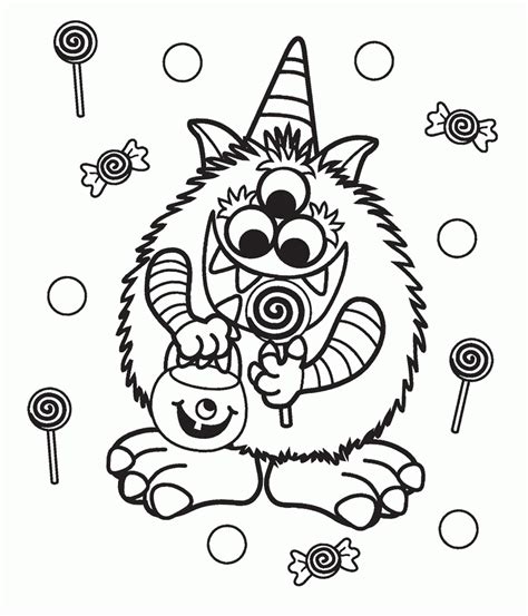Halloween Candy Coloring Pages - Coloring Home