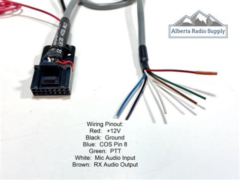 Motorola 16 Pin Accessory Cable 5 Wire Speaker Ign Cm200cm300