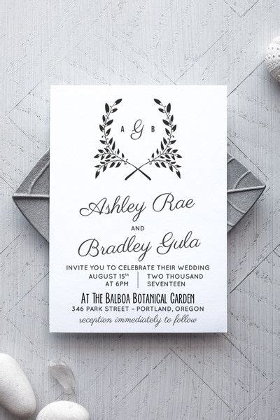 Lexa Wedding Invitation Template Diy Printable Wedding Invitations