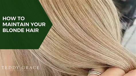5 Tips To Maintain Your Blonde Hair Teddy Grace Hair And Beauty