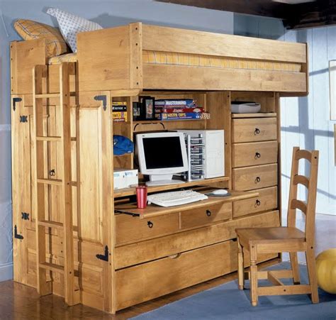 A Very Cool Use Of The Space In This Small Bedroom Featuring A Loft Bed With Storage And Desk